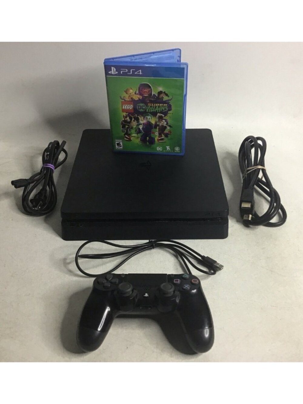 Black PS4 Slim Bundle, Comes With Controller, Game, And Cords! - Tested & Works